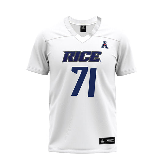 Rice - NCAA Football : Cole Principe - White AAC Premium Football Jersey-0