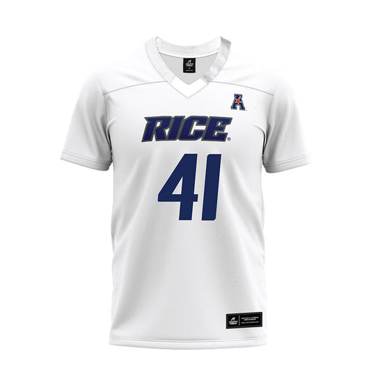 Rice - NCAA Football : Preston Healy - White AAC Premium Football Jersey-0