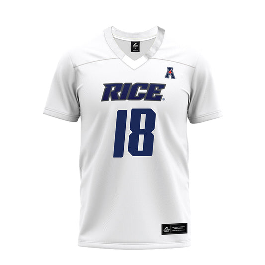Rice - NCAA Football : Ahran Ogbor - White AAC Premium Football Jersey-0