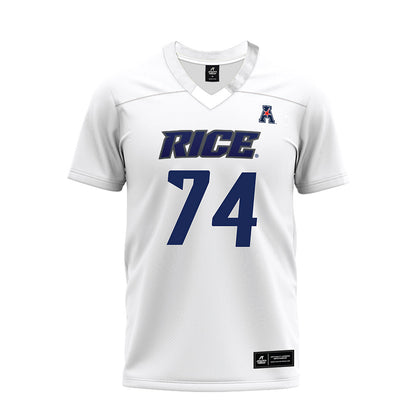 Rice - NCAA Football : Clay Mitchell - White AAC Premium Football Jersey-0