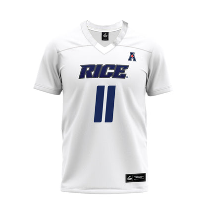 Rice - NCAA Football : Jacurri Brown - White AAC Premium Football Jersey-0