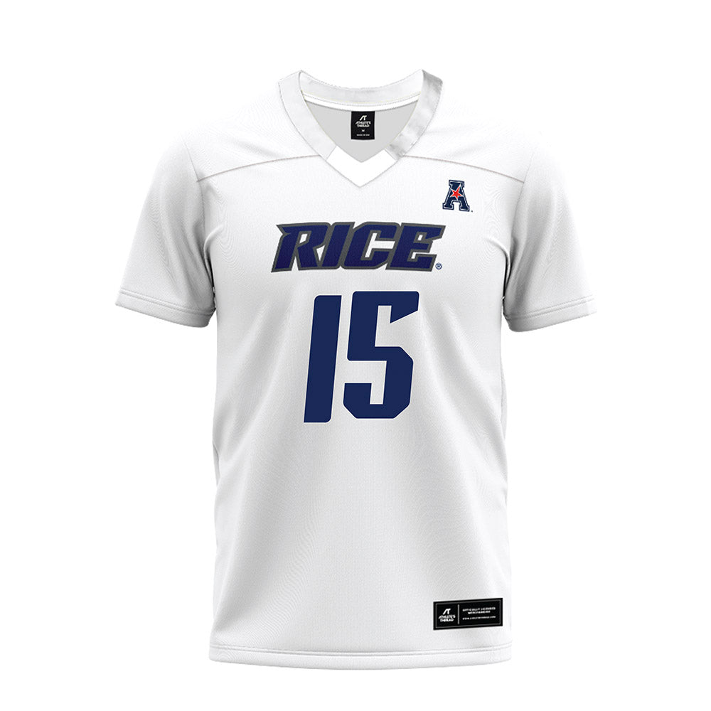 Rice - NCAA Football : Matthew Aribisala - White AAC Premium Football Jersey-0