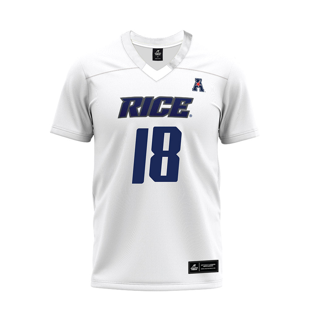 Rice - NCAA Football : Ahran Ogbor - White AAC Premium Football Jersey-0