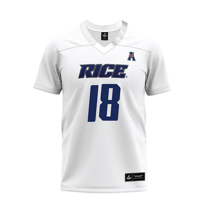 Rice - NCAA Football : Ahran Ogbor - White AAC Premium Football Jersey-0