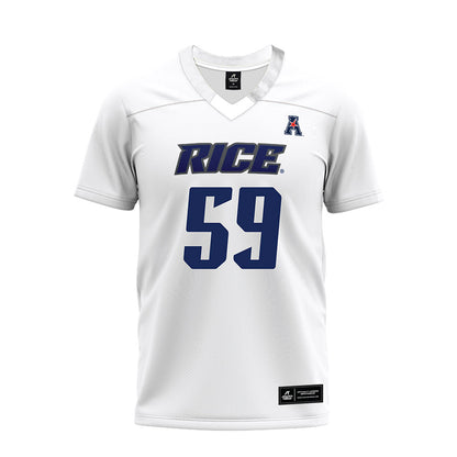 Rice - NCAA Football : Colter Alberding - White AAC Premium Football Jersey-0