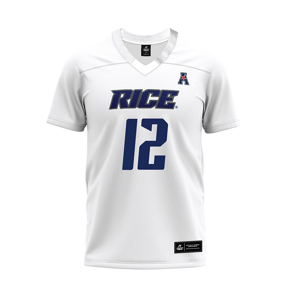 Rice - NCAA Football : Jamir Benjamin - White AAC Premium Football Jersey-0
