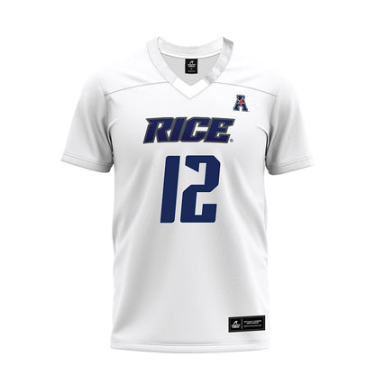 Rice - NCAA Football : Jamir Benjamin - White AAC Premium Football Jersey-0