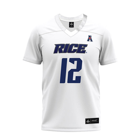Rice - NCAA Football : Jamir Benjamin - White AAC Premium Football Jersey-0