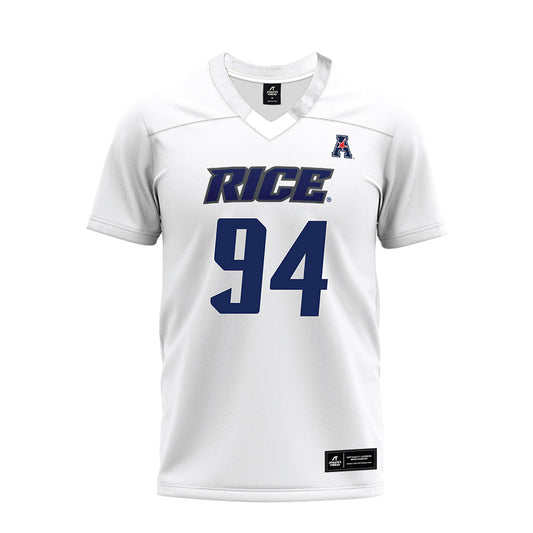 Rice - NCAA Football : Braden Bays - White AAC Premium Football Jersey-0