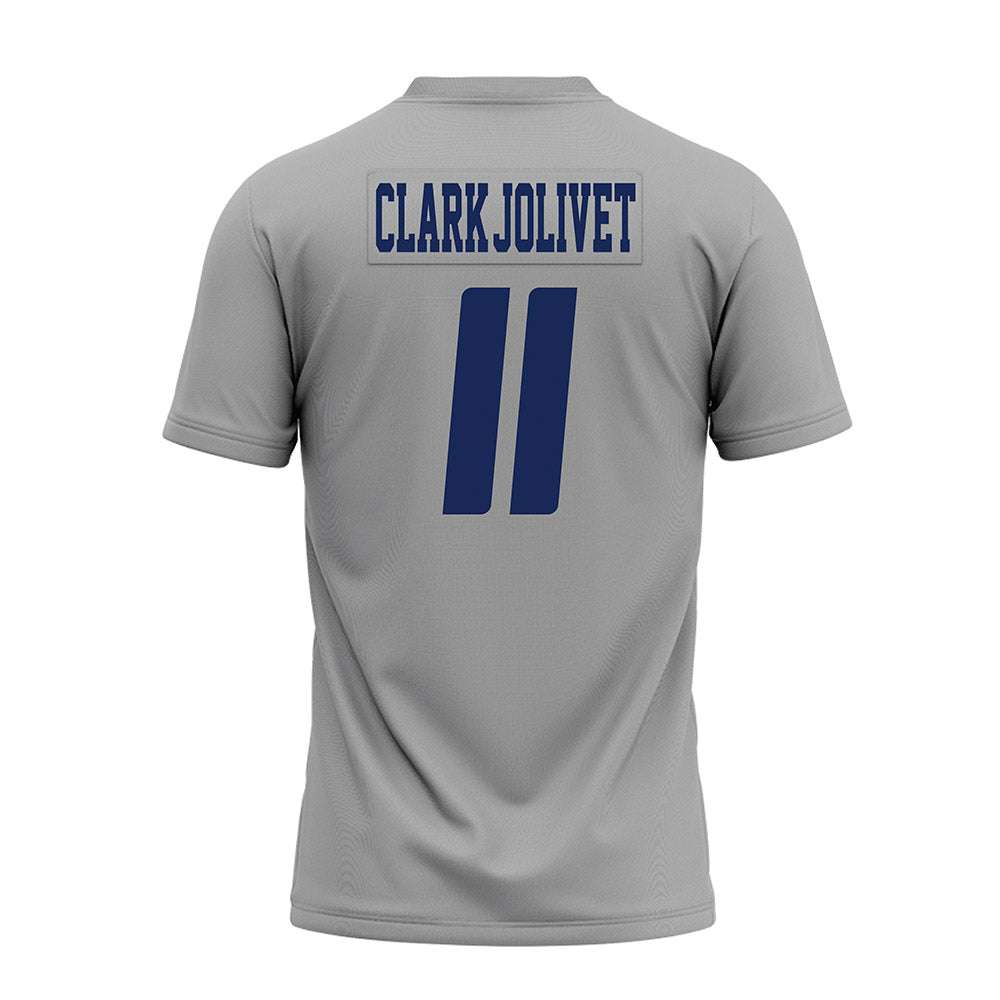 Rice - NCAA Football : Christopher Clark-Jolivet - Mid Grey AAC Premium Football Jersey-1