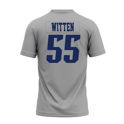 Rice - NCAA Football : CJ Witten - Mid Grey AAC Premium Football Jersey-1
