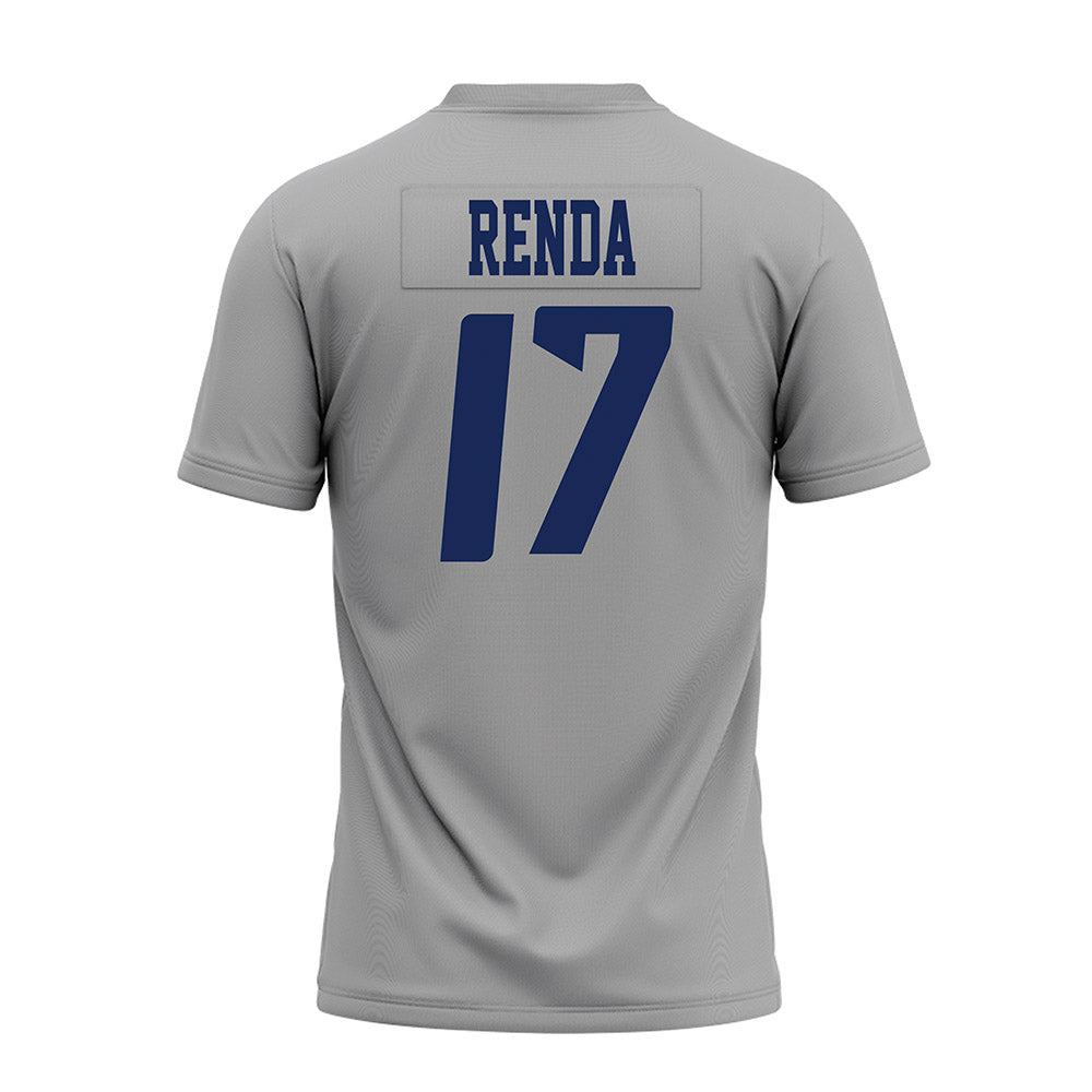 Rice - NCAA Football : Jake Renda - Mid Grey AAC Premium Football Jersey-1