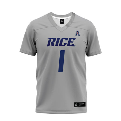 Rice - NCAA Football : Zach Cody - Mid Grey AAC Premium Football Jersey-0