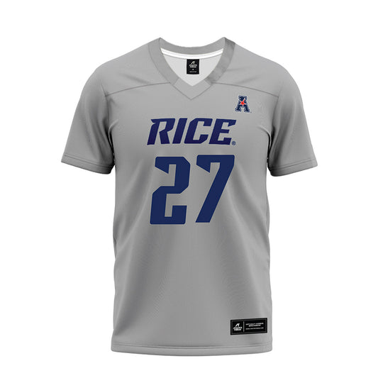Rice - NCAA Football : Dionne Sims - Mid Grey AAC Premium Football Jersey-0