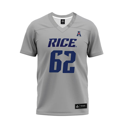 Rice - NCAA Football : Cullen Witt - Mid Grey AAC Premium Football Jersey-0