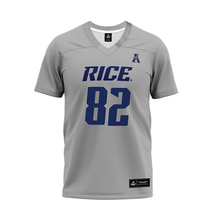 Rice - NCAA Football : Colton Cole - Mid Grey AAC Premium Football Jersey-0