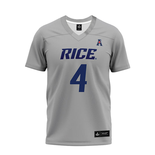 Rice - NCAA Football : Gael Ochoa - Mid Grey AAC Premium Football Jersey-0
