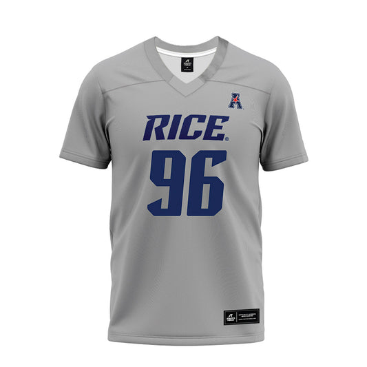 Rice - NCAA Football : Dillan Botts - Mid Grey AAC Premium Football Jersey-0