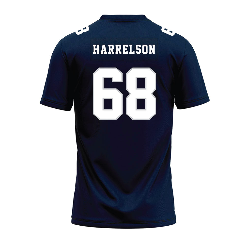 Samford - NCAA Football : Asher Harrelson - Navy Premium Football Jersey-1