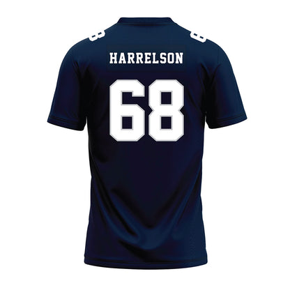 Samford - NCAA Football : Asher Harrelson - Navy Premium Football Jersey-1