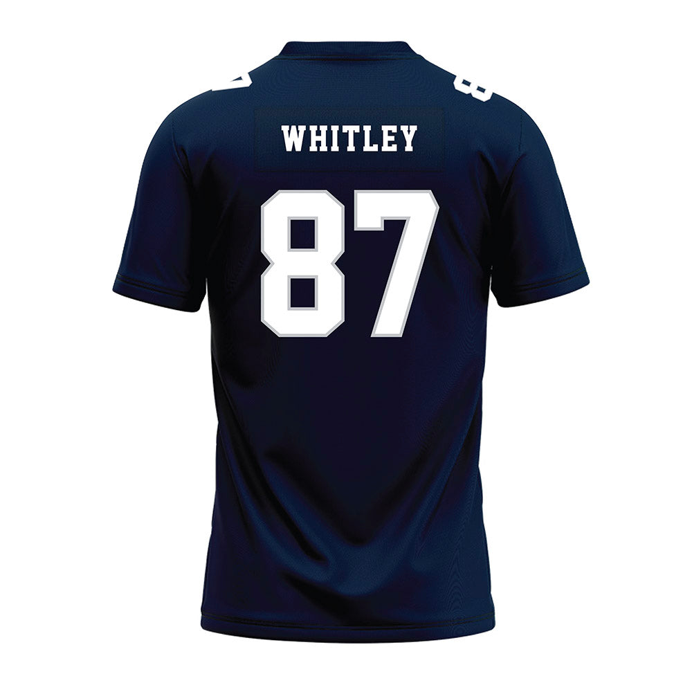 Samford - NCAA Football : Brice Whitley - Navy Premium Football Jersey-1