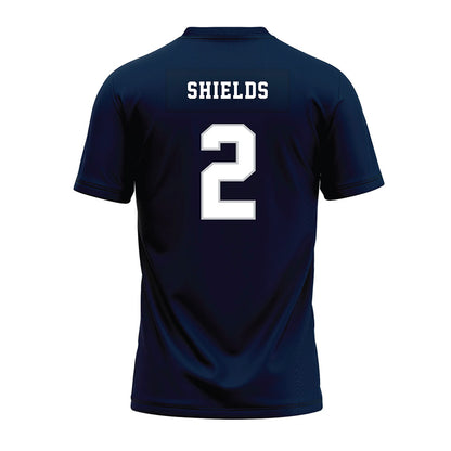 Samford - NCAA Football : Will Shields - Navy Premium Football Jersey-1