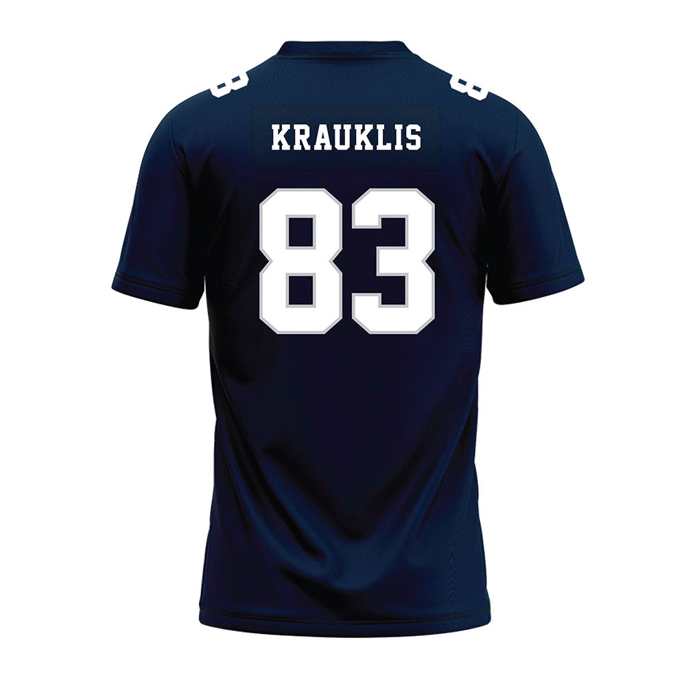 Samford - NCAA Football : Hudson Krauklis - Navy Premium Football Jersey-1