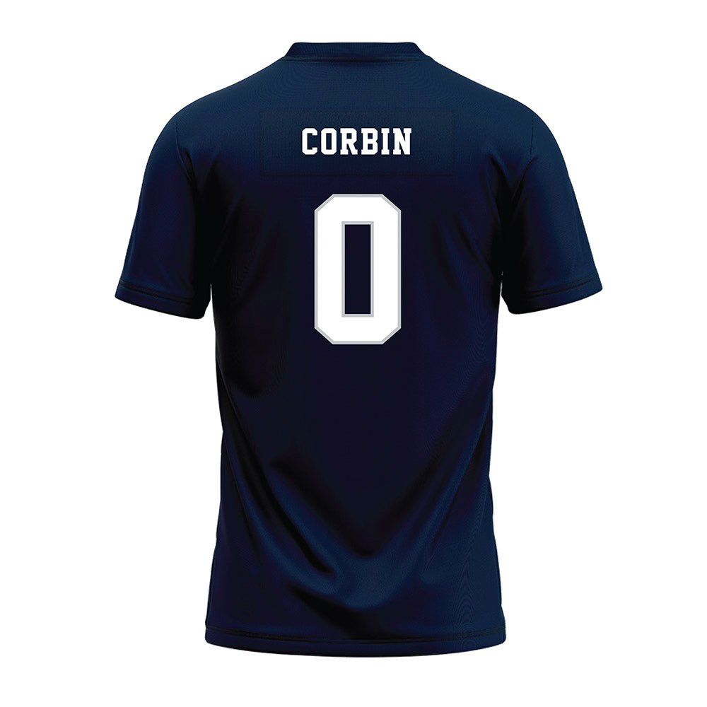 Samford - NCAA Football : Key Corbin - Navy Premium Football Jersey-1