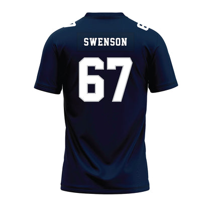 Samford - NCAA Football : Thayne Swenson - Navy Premium Football Jersey-1