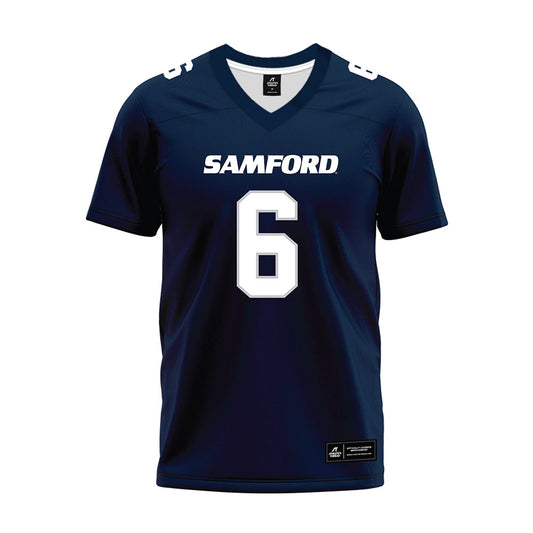 Samford - NCAA Football : Ben Levine - Navy Premium Football Jersey