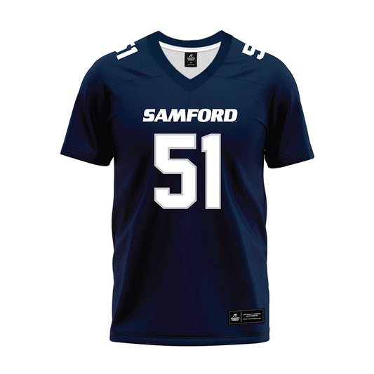 Samford - NCAA Football : Jack Mosher - Navy Premium Football Jersey-0