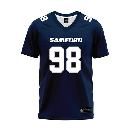 Samford - NCAA Football : Dezmon Thomas - Navy Premium Football Jersey-0