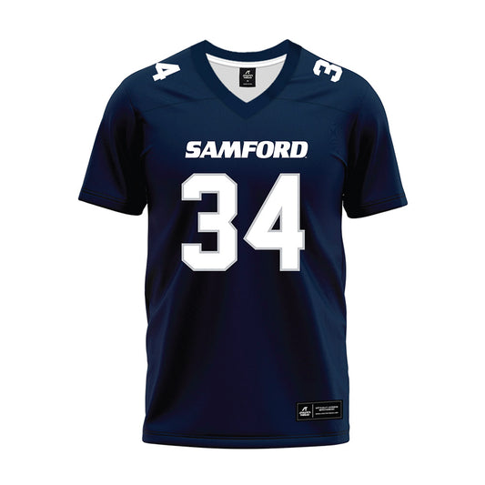 Samford - NCAA Football : Spencer Conn - Navy Premium Football Jersey-0