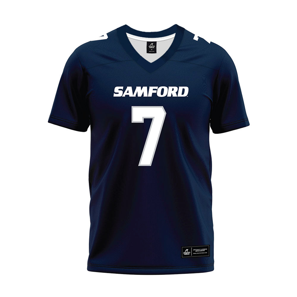 Samford - NCAA Football : Kerrell Yow - Navy Premium Football Jersey-0