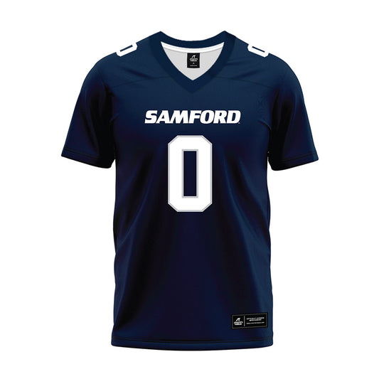 Samford - NCAA Football : Greg Williams - Navy Premium Football Jersey-0