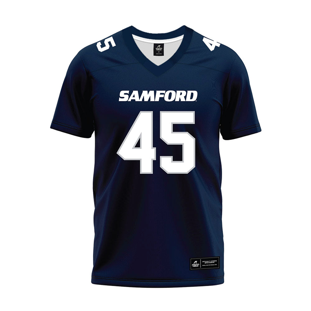 Samford - NCAA Football : Cannon Pigg - Navy Premium Football Jersey-0