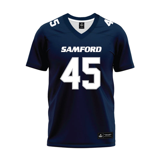 Samford - NCAA Football : Cannon Pigg - Navy Premium Football Jersey-0