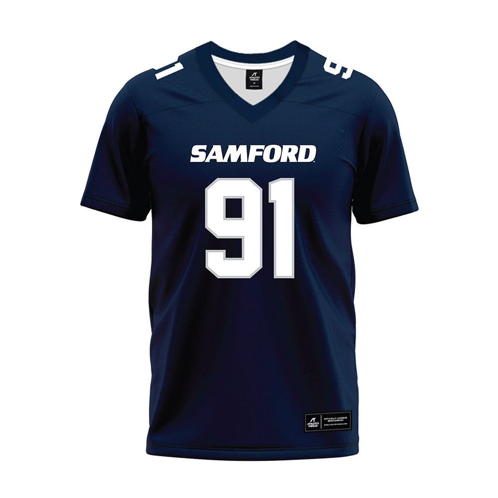 Samford - NCAA Football : Romello Cooper - Navy Premium Football Jersey-0