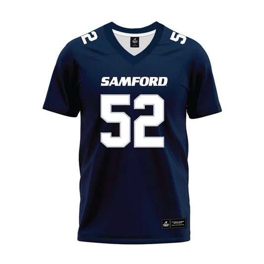 Samford - NCAA Football : Owen Sacks - Navy Premium Football Jersey-0