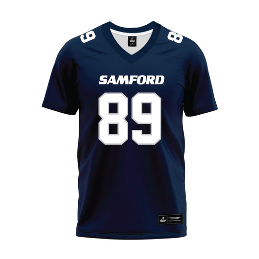 Samford - NCAA Football : Landon Beck - Navy Premium Football Jersey-0