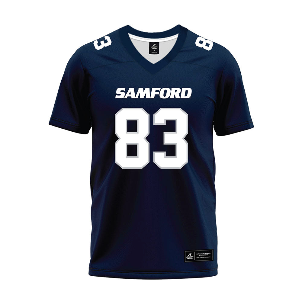 Samford - NCAA Football : Hudson Krauklis - Navy Premium Football Jersey-0