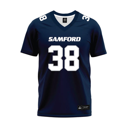Samford - NCAA Football : Michael Roberson - Navy Premium Football Jersey-0