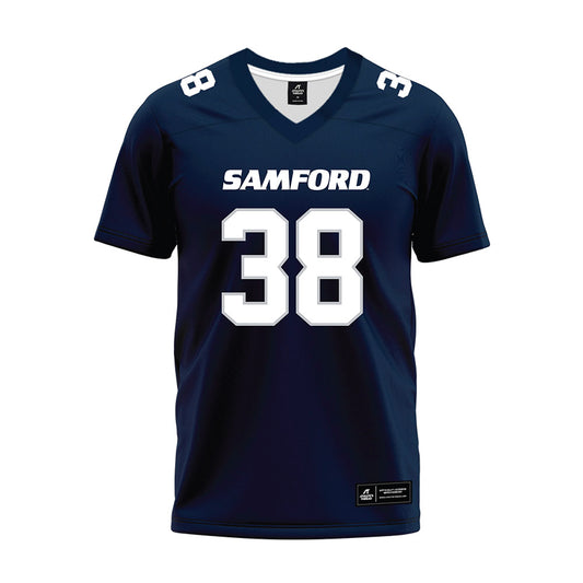 Samford - NCAA Football : Michael Roberson - Navy Premium Football Jersey-0