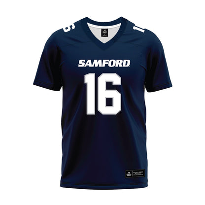 Samford - NCAA Football : Cooper Pennington - Navy Premium Football Jersey-0