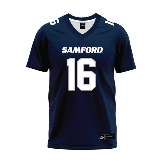 Samford - NCAA Football : Cooper Pennington - Navy Premium Football Jersey-0