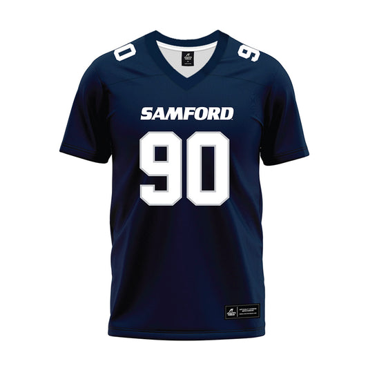 Samford - NCAA Football : Danny Brown - Navy Premium Football Jersey-0