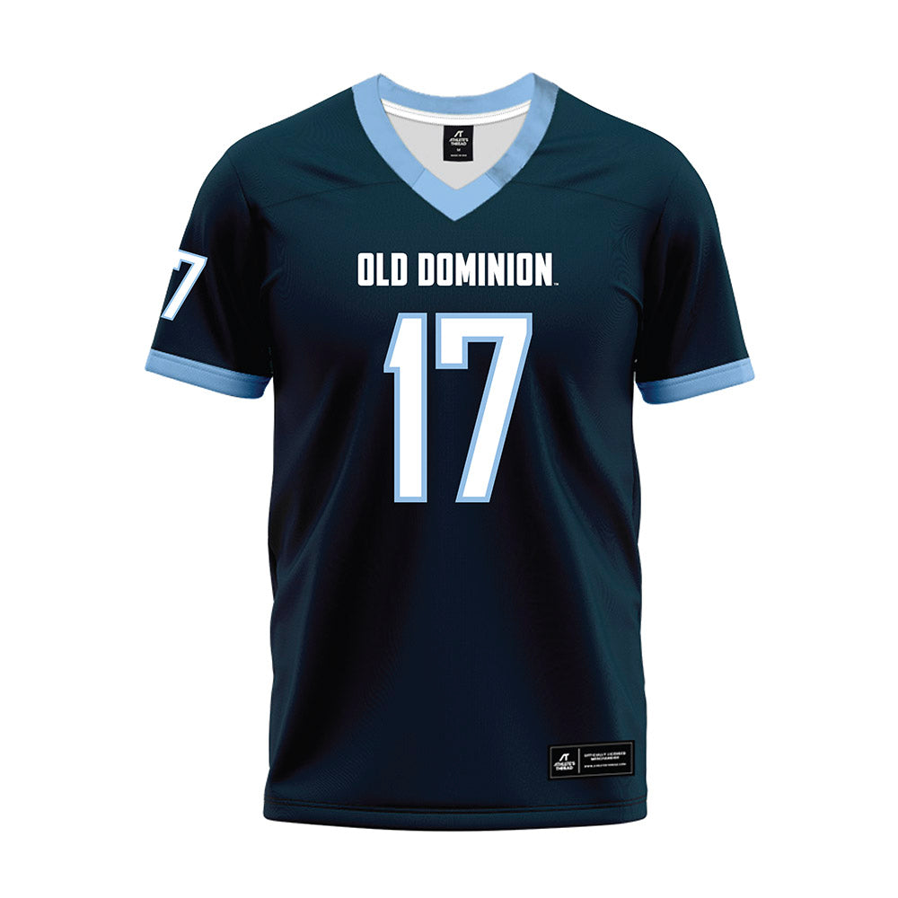 Old Dominion - NCAA Football : Crystal McLilley - Navy Premium Football Jersey-0