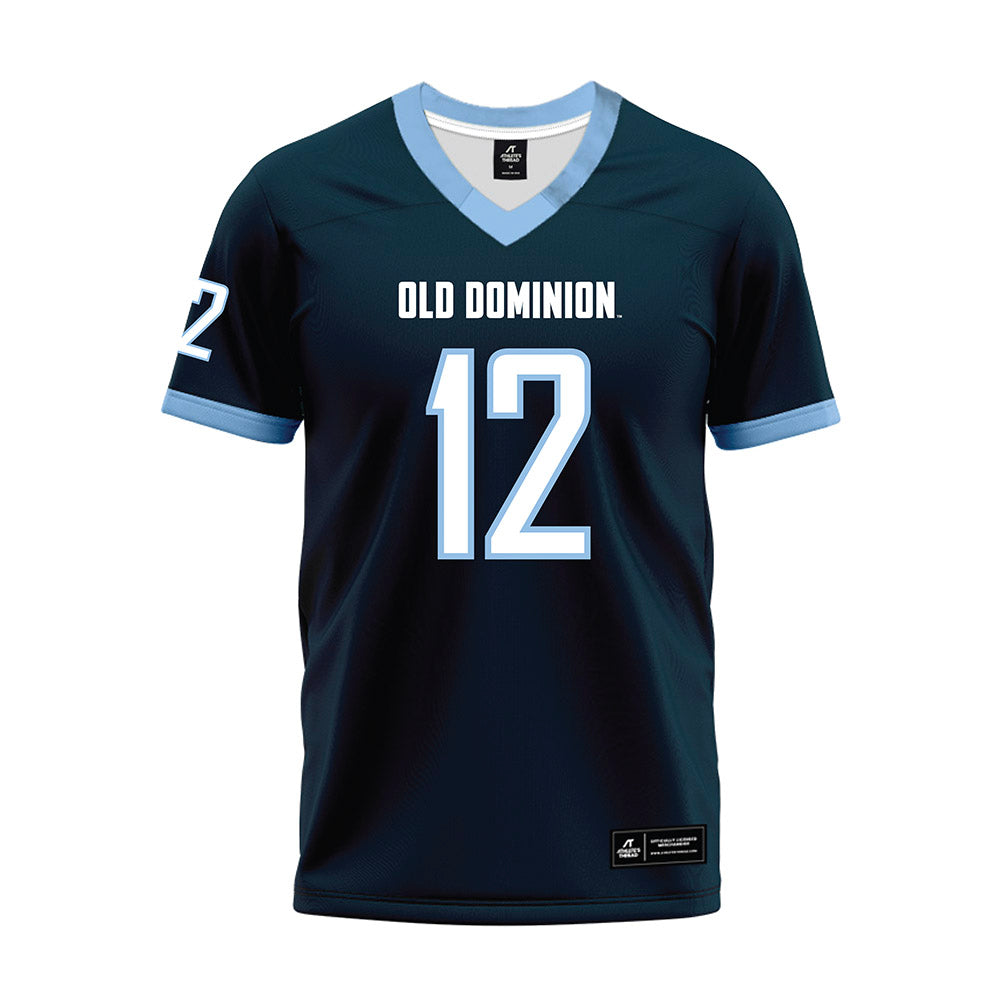 Old Dominion - NCAA Football : Asher Horn - Navy Premium Football Jersey-0