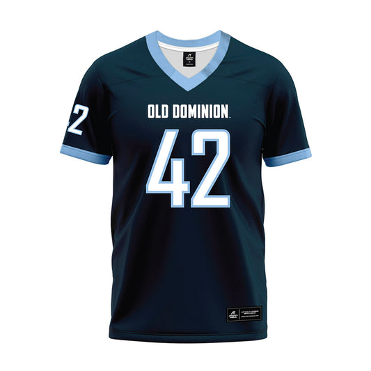 Old Dominion - NCAA Football : Talan Babin - Navy Premium Football Jersey-0