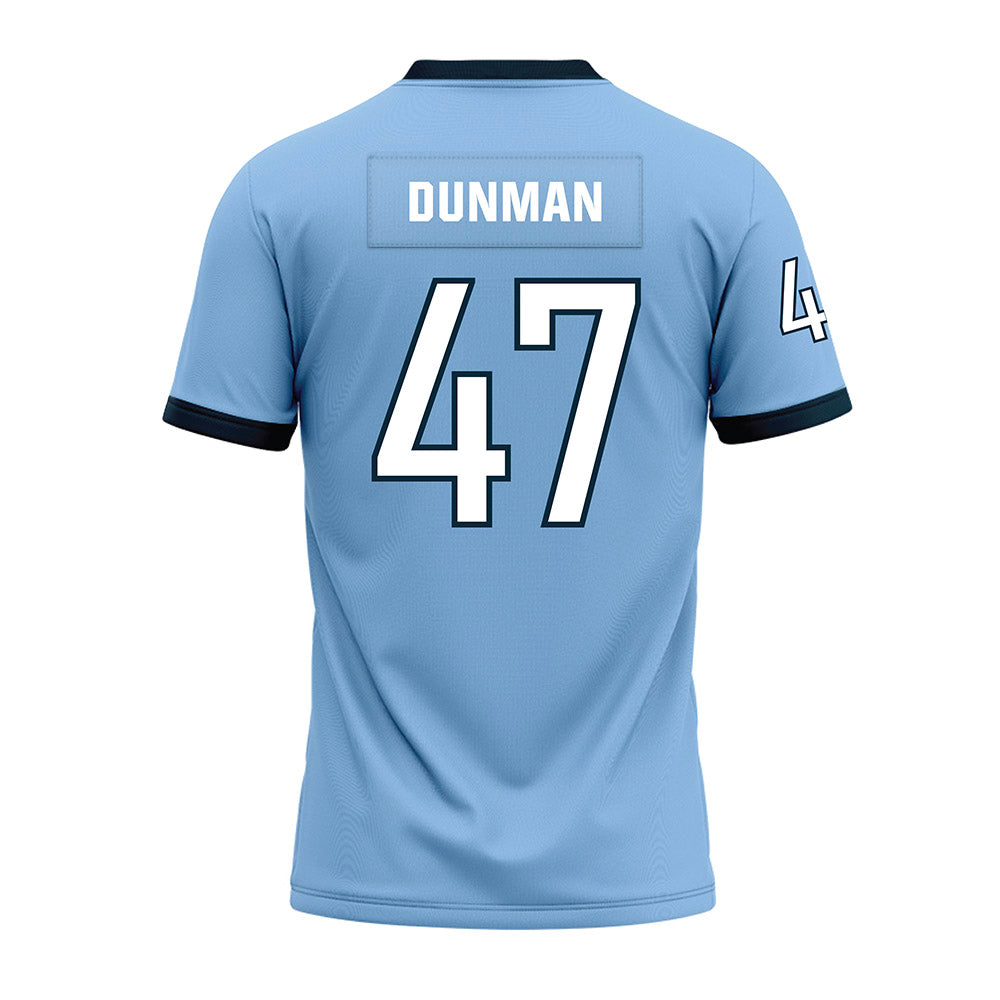 Old Dominion - NCAA Football : Ashten Dunman - Light Blue Premium Football Jersey-1